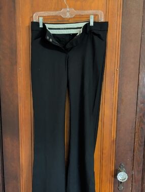 Theory Black Straight-Leg Dress Pants